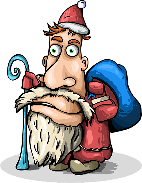 Free santa claus father frost new year illustration