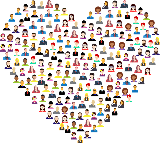 Free heart avatars people vector