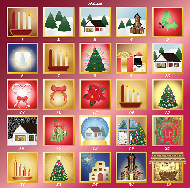 Grafik, Adventskalender, Advent