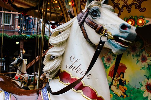 Carrusel, Caballo, Divertida, Vistoso