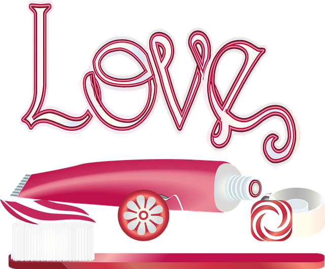 Free graphic toothpaste love vector