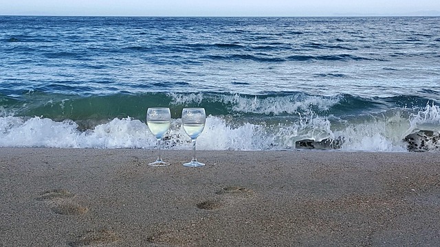 Strand, Wein, Meer, Urlaub, Sommer