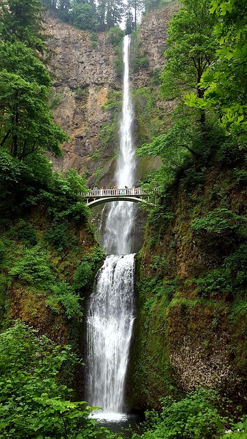 Nordamerika, Wasserfälle, Brücke, Natur