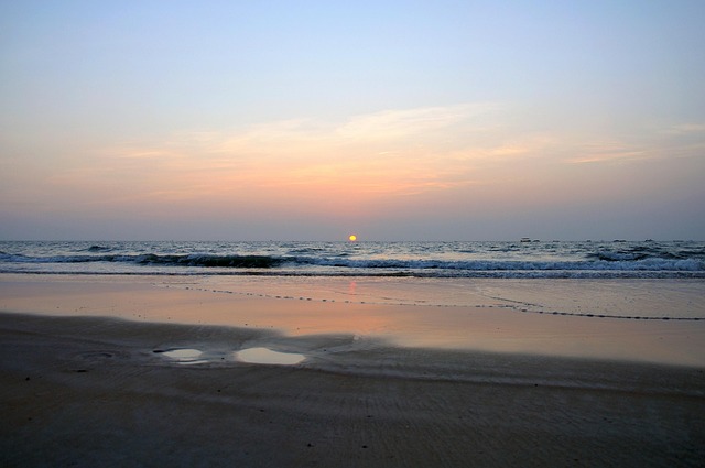 Indien, Vand, Natur, Solnedgang