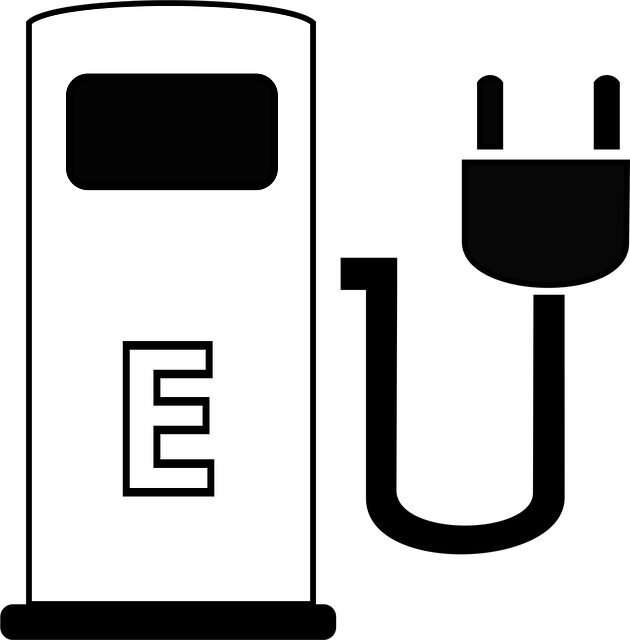 Free gas station symbol e car vector