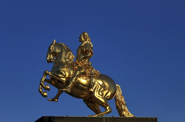 Dresden, Goldener Reiter, Gold, Reiter