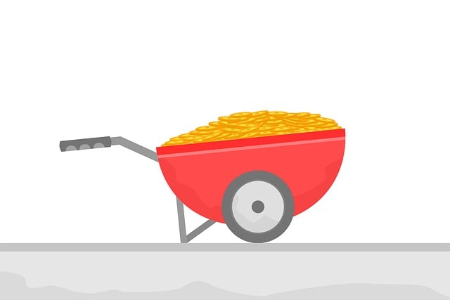 Free cart full coin illustration