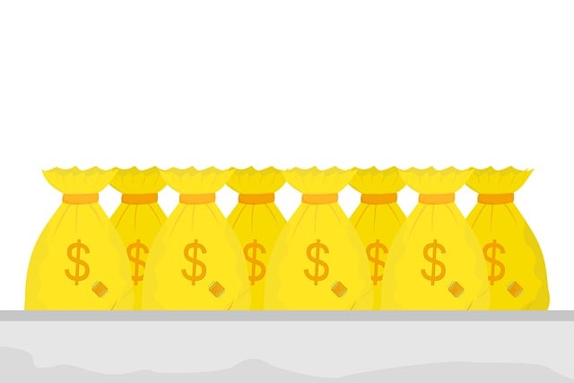 Free money bag many gold illustration