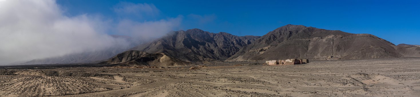 Panorama, Deserto, Nebbia, Asciutto
