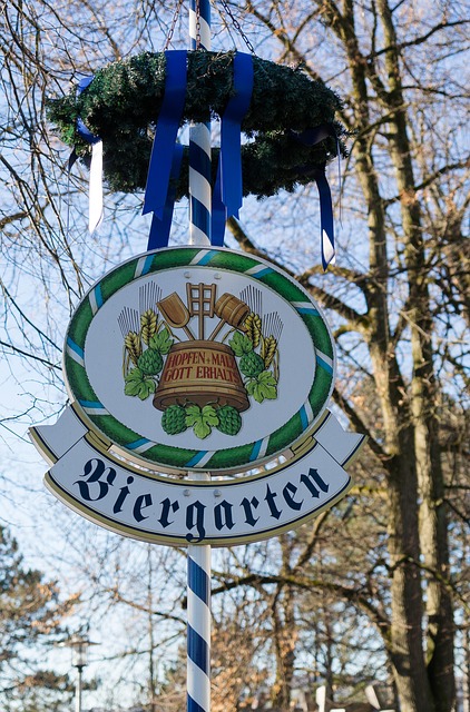 Free Beer Garden Sign photo and picture