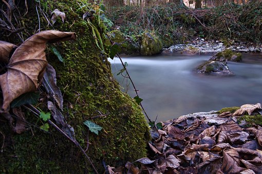 Langzeitbelichtung, Wasser, Fluss, Bach