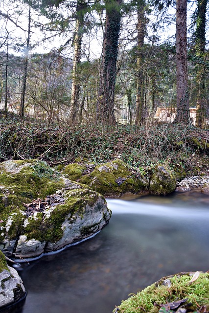 Langzeitbelichtung, Wasser, Fluss, Bach