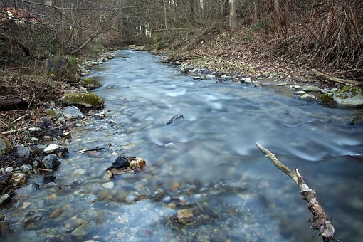 Langzeitbelichtung, Wasser, Fluss, Bach