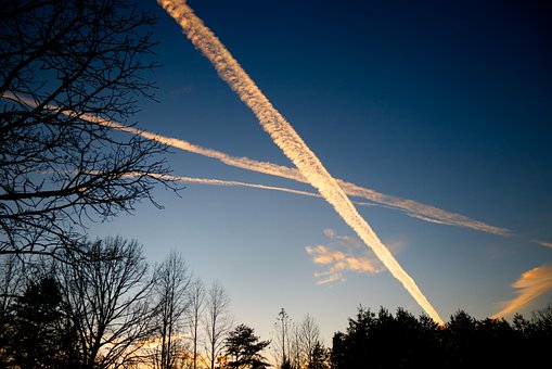 Himmel, Skyer, Solnedgang, Landskap
