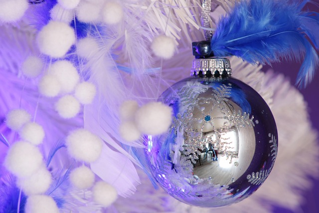 Christmas Background, Blau