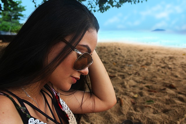 Kvinde, Strand, Hav, Ocean, Pige, Sommer