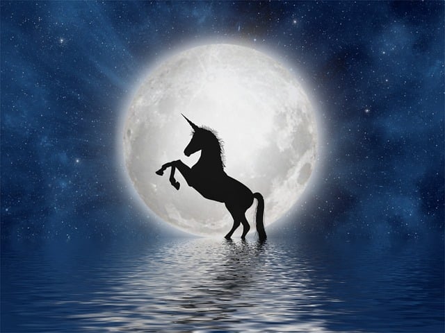 Download free HD stock image of Unicorn Moon Free unicorn moon full moon illustration