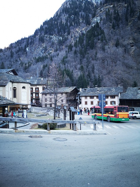 Bjerg, Sne, Piemonte, Monte Rosa, Vinter