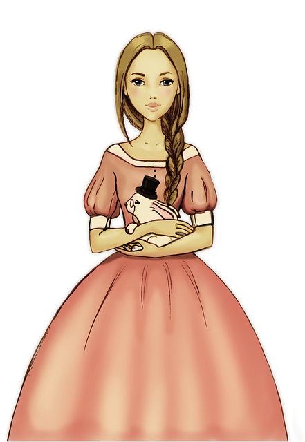 Free alice girl rabbit illustration