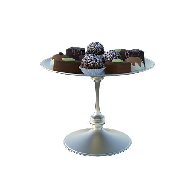 Free truffles silver plate illustration