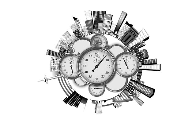 Free time time management stopwatch illustration