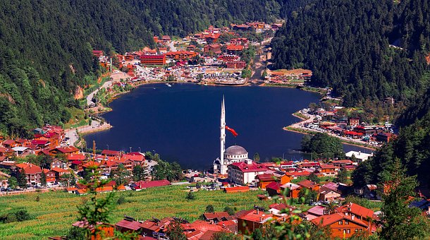 Langer See, Bäume, Wald, Çaykara