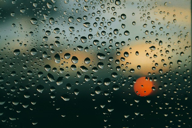 Regn, Vindue, Solnedgang, Dråber, Vand