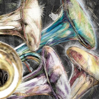 Trompete, Posaune, Blechblasinstrument