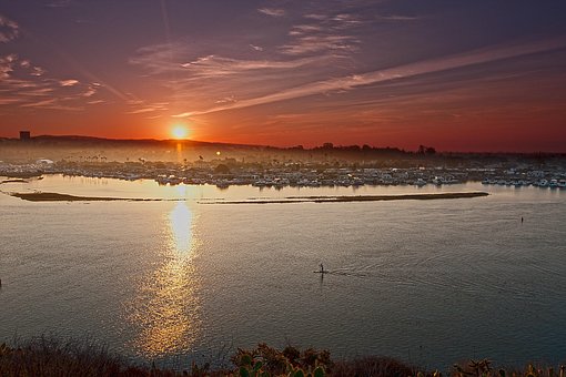 Newport Beach, Orange County, Bay Sunset