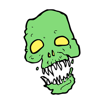 Free Scary Skeleton illustration and picture