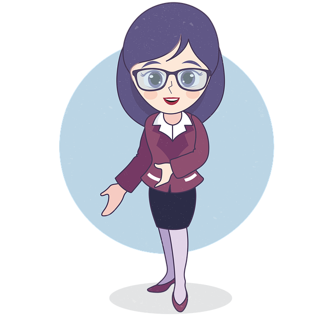 Free character secretary idea vector