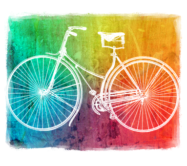 Rad, Fahrrad, Bunt, Vintage, Radfahren