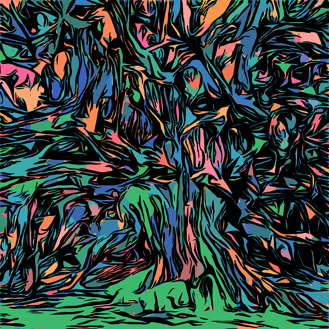 Free tree forest abstract vector