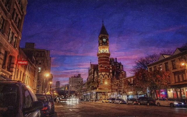 Free city street road illustration