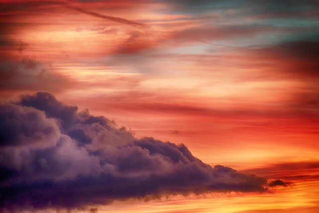 sky, clouds, sunset, nature, twilight