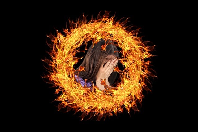Free burnout woman burn illustration