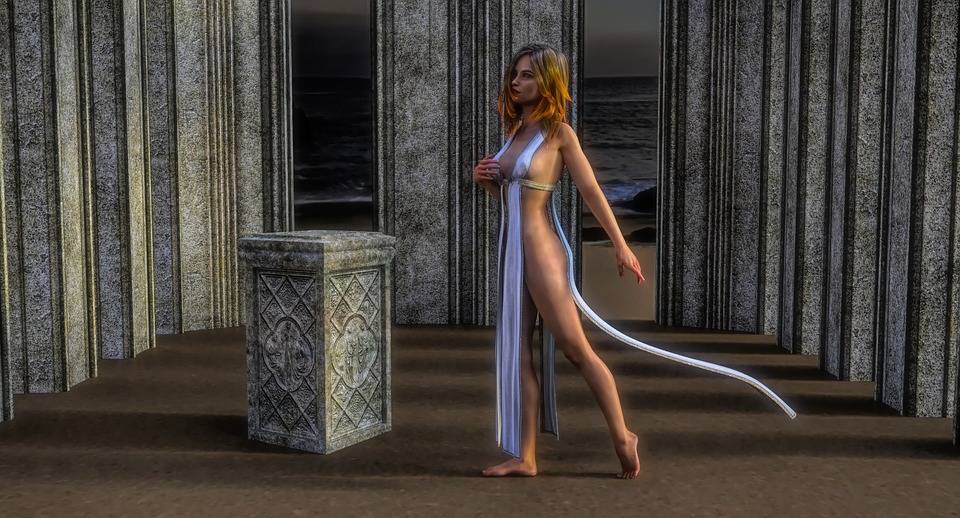 Tempel, Priesteres, Vrouw, Mysterieuze, Schoonheid