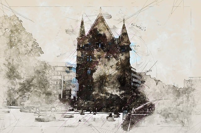Замок, Drawing, Destination, Путешествия