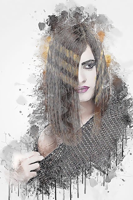 Free colors hairdresser cutting illustration