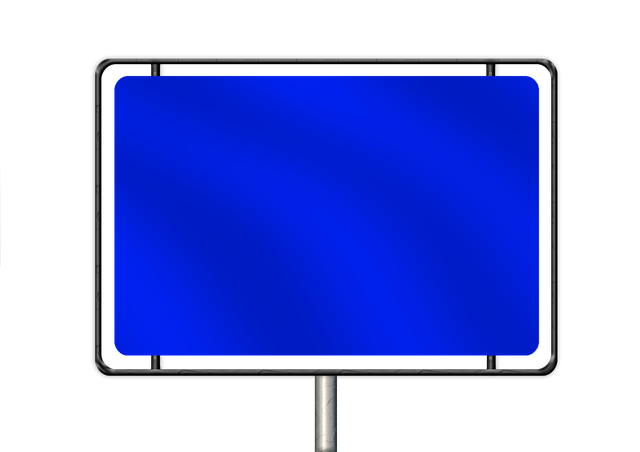 Free mockup place-name sign billboard illustration