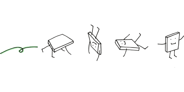 Free pixel cells teacher acrobatics illustration