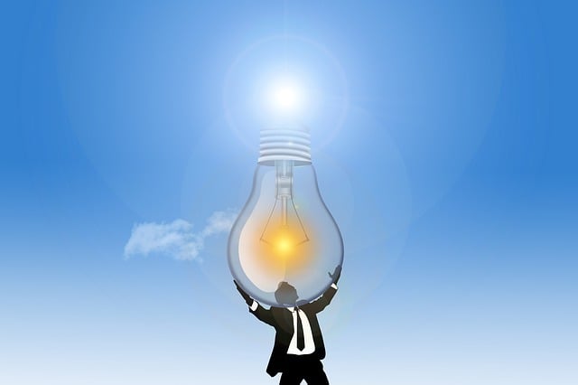 Free person pear lightbulb illustration