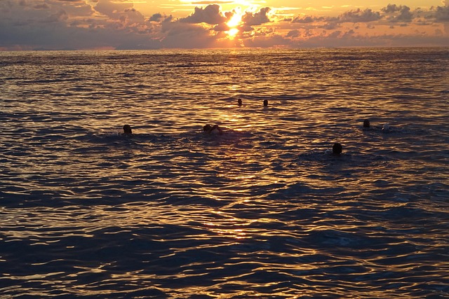 Mar, Atardecer, Cielo, Agua, Océano