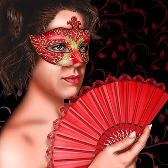 Free Young Woman Mask illustration and picture