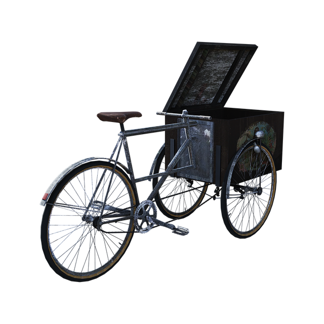 Free bicycle vintage box illustration