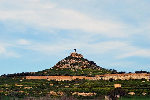 Gozo, Malta, Bakke, Jesus, Kristus