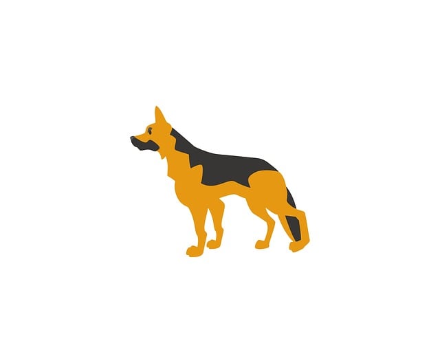 Free german shepherd dog vector dog illustration