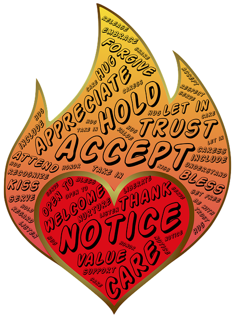 Free love heart flame illustration