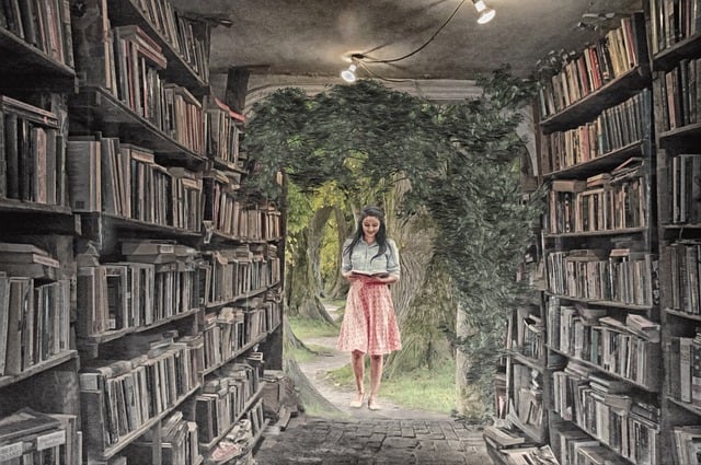 Download free HD stock image of Library Nature Free library nature naturopathy illustration