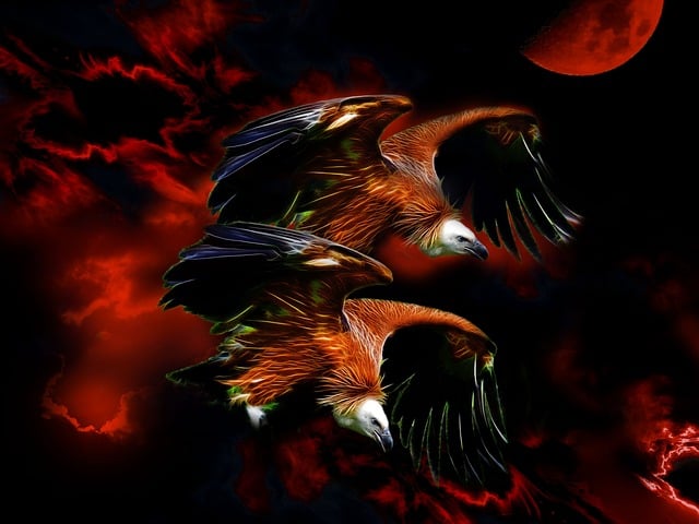 Free vulture scenario fractalius illustration